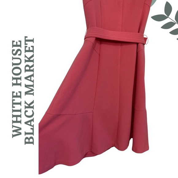 WHBM Pink Power Dress Belted Fit and Flare– Barbie Pink Size 0 - Picture 5 of 6